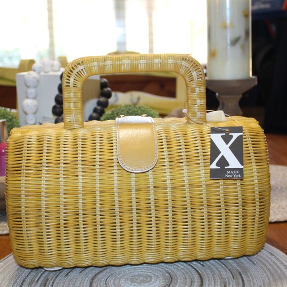 Maxx New York Handbags - NWT Maxx New York Wicker Rattan Purse STUNNING!
